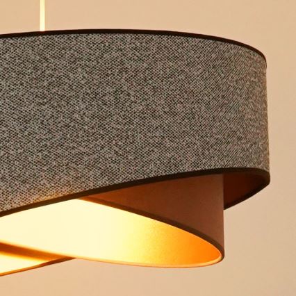 Brilagi - LED Chandelier on a string LYRA 1xE27/15W/230V grey/creamy/gold