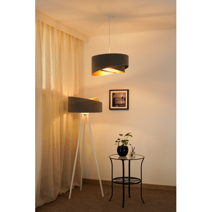 Brilagi - LED Chandelier on a string LYRA 1xE27/15W/230V grey/gold