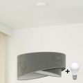 Brilagi - LED Chandelier on a string LYRA 1xE27/15W/230V grey/white
