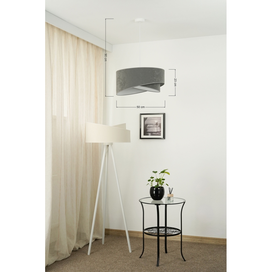 Brilagi - LED Chandelier on a string LYRA 1xE27/15W/230V grey/white