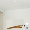 Brilagi - LED Chandelier on a string LYRA 1xE27/15W/230V white/beige/gold