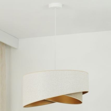 Brilagi - LED Chandelier on a string LYRA 1xE27/15W/230V white/beige/gold