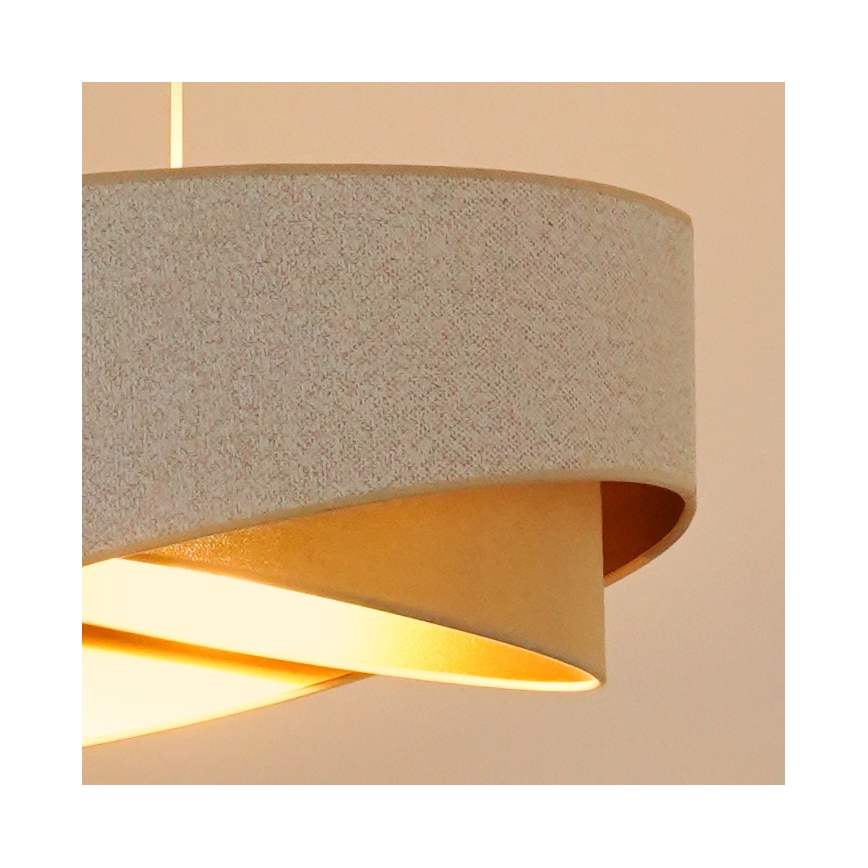 Brilagi - LED Chandelier on a string LYRA 1xE27/15W/230V white/beige/gold