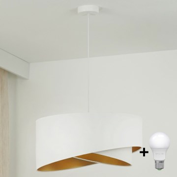 Brilagi - LED Chandelier on a string LYRA 1xE27/15W/230V white/gold