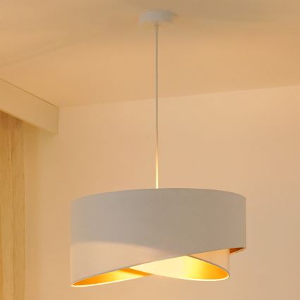 Brilagi - LED Chandelier on a string LYRA 1xE27/15W/230V white/gold