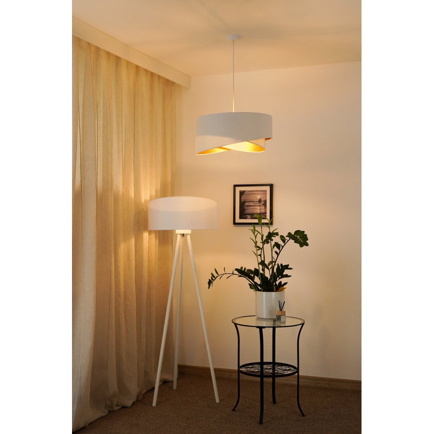 Brilagi - LED Chandelier on a string LYRA 1xE27/15W/230V white/gold