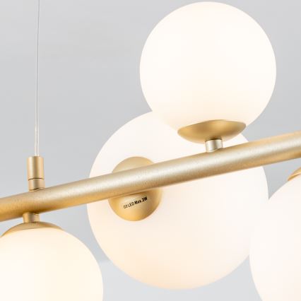 Brilagi - LED Chandelier on a string MILLA 10xG9/3W/230V gold/white