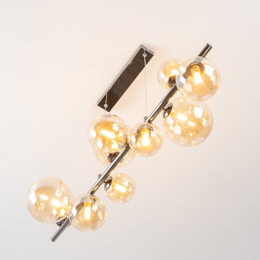 Brilagi - LED Chandelier on a string MILLA 10xG9/3W/230V shiny chrome/gold