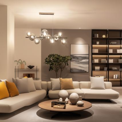 Brilagi - LED Chandelier on a string MILLA 10xG9/3W/230V shiny chrome/smoky