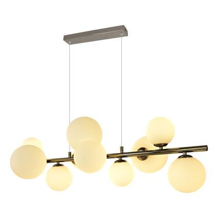 Brilagi - LED Chandelier on a string MILLA 10xG9/3W/230V shiny chrome/white