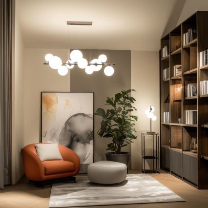 Brilagi - LED Chandelier on a string MILLA 10xG9/3W/230V shiny chrome/white