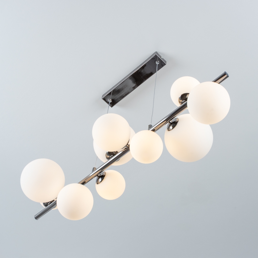 Brilagi - LED Chandelier on a string MILLA 10xG9/3W/230V shiny chrome/white