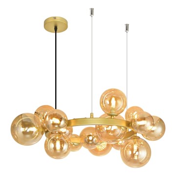 Brilagi - LED Chandelier on a string MILLA 15xG9/3W/230V gold