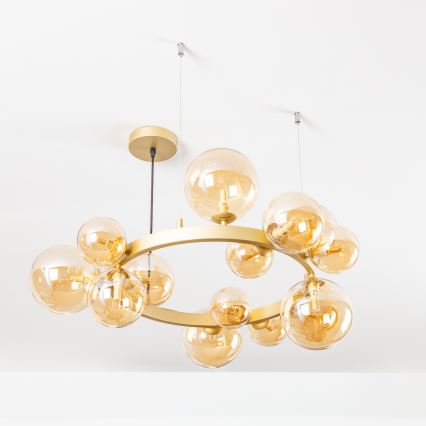 Brilagi - LED Chandelier on a string MILLA 15xG9/3W/230V gold