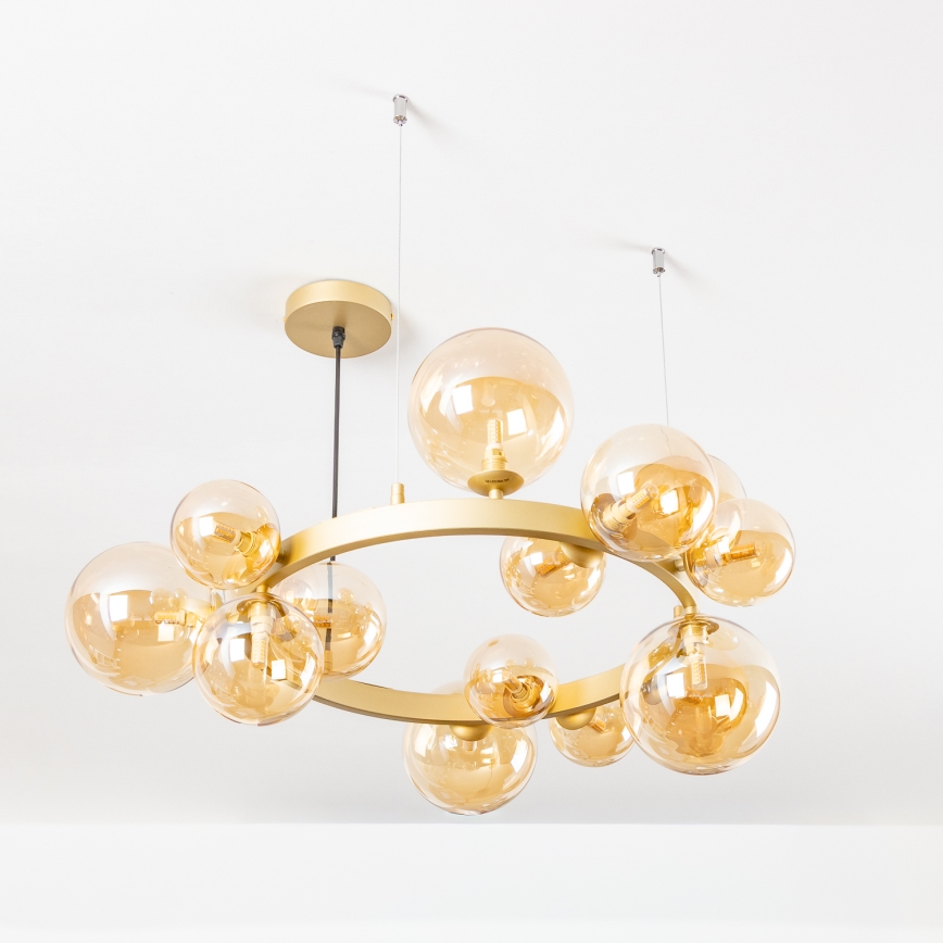 Brilagi - LED Chandelier on a string MILLA 15xG9/3W/230V gold