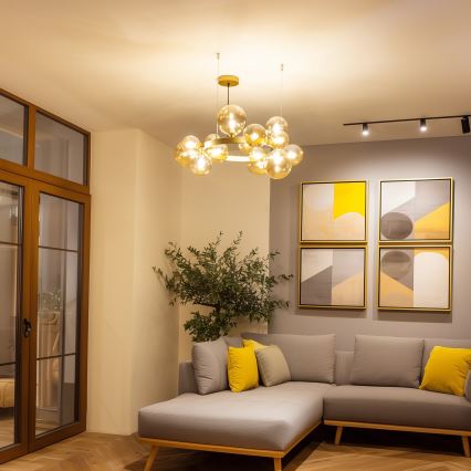 Brilagi - LED Chandelier on a string MILLA 15xG9/3W/230V gold