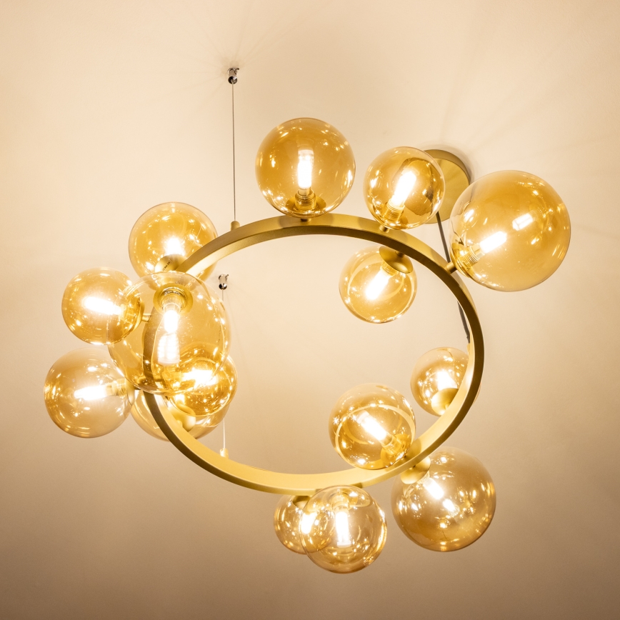 Brilagi - LED Chandelier on a string MILLA 15xG9/3W/230V gold
