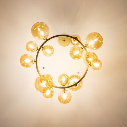 Brilagi - LED Chandelier on a string MILLA 15xG9/3W/230V gold