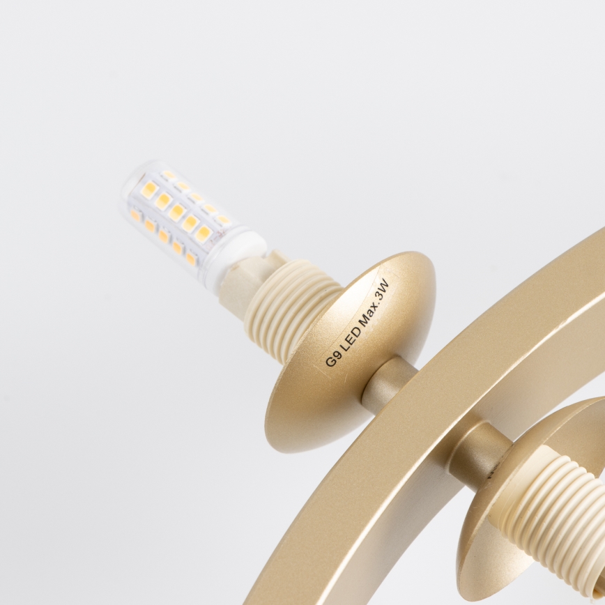 Brilagi - LED Chandelier on a string MILLA 15xG9/3W/230V gold