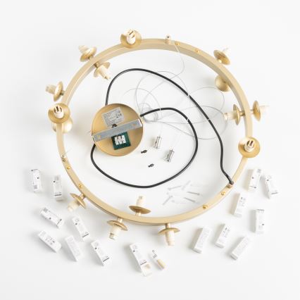 Brilagi - LED Chandelier on a string MILLA 15xG9/3W/230V gold