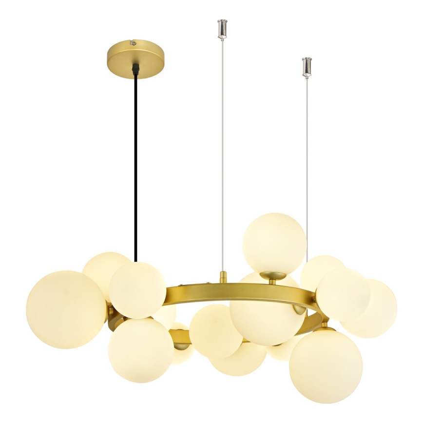 Brilagi - LED Chandelier on a string MILLA 15xG9/3W/230V gold/white