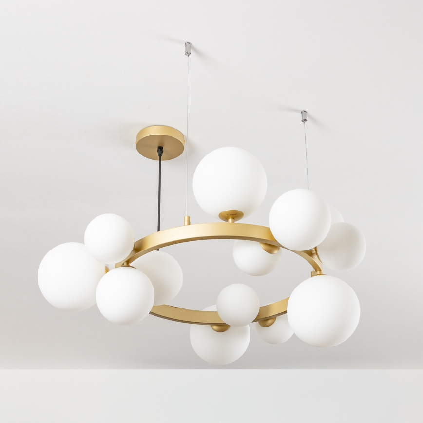 Brilagi - LED Chandelier on a string MILLA 15xG9/3W/230V gold/white