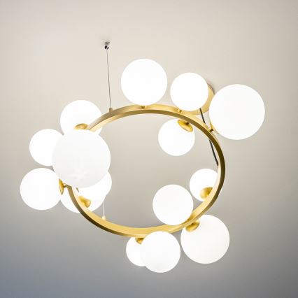 Brilagi - LED Chandelier on a string MILLA 15xG9/3W/230V gold/white