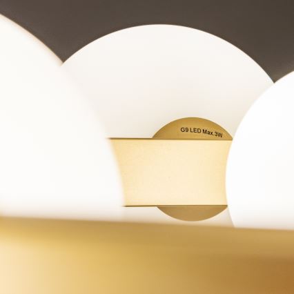 Brilagi - LED Chandelier on a string MILLA 15xG9/3W/230V gold/white