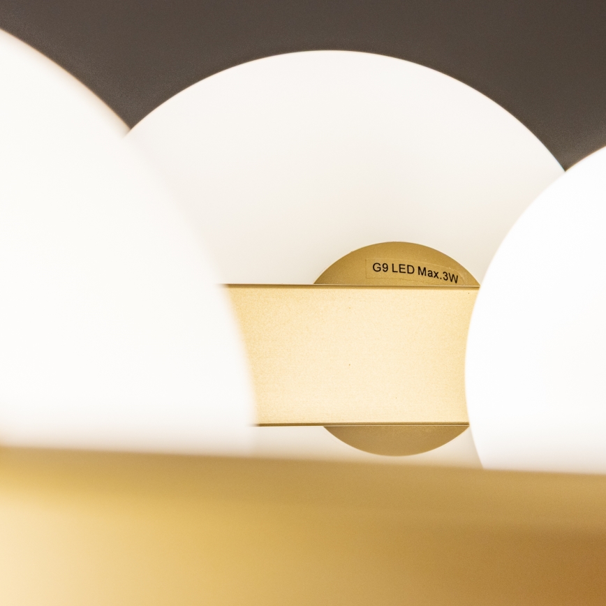 Brilagi - LED Chandelier on a string MILLA 15xG9/3W/230V gold/white