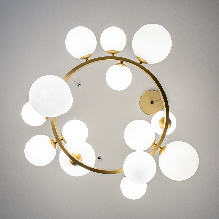 Brilagi - LED Chandelier on a string MILLA 15xG9/3W/230V gold/white