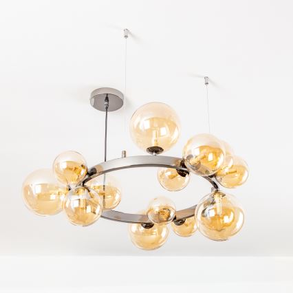 Brilagi - LED Chandelier on a string MILLA 15xG9/3W/230V shiny chrome/gold