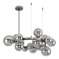 Brilagi - LED Chandelier on a string MILLA 15xG9/3W/230V shiny chrome/smoky