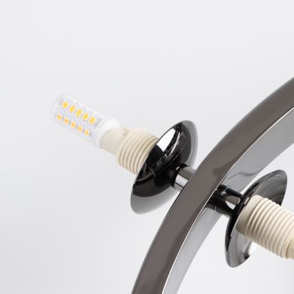 Brilagi - LED Chandelier on a string MILLA 15xG9/3W/230V shiny chrome/smoky