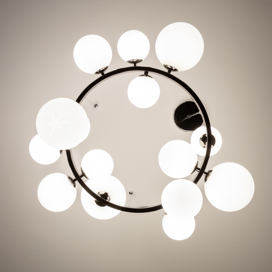 Brilagi - LED Chandelier on a string MILLA 15xG9/3W/230V shiny chrome/white