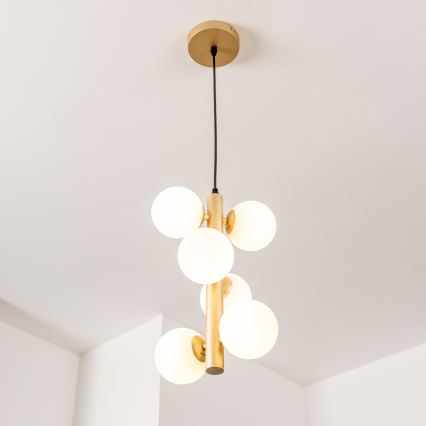 Brilagi - LED Chandelier on a string MILLA 6xG9/3W/230V gold/white