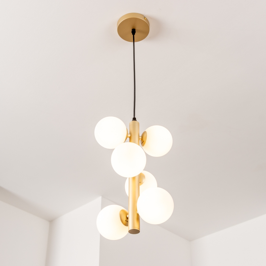 Brilagi - LED Chandelier on a string MILLA 6xG9/3W/230V gold/white