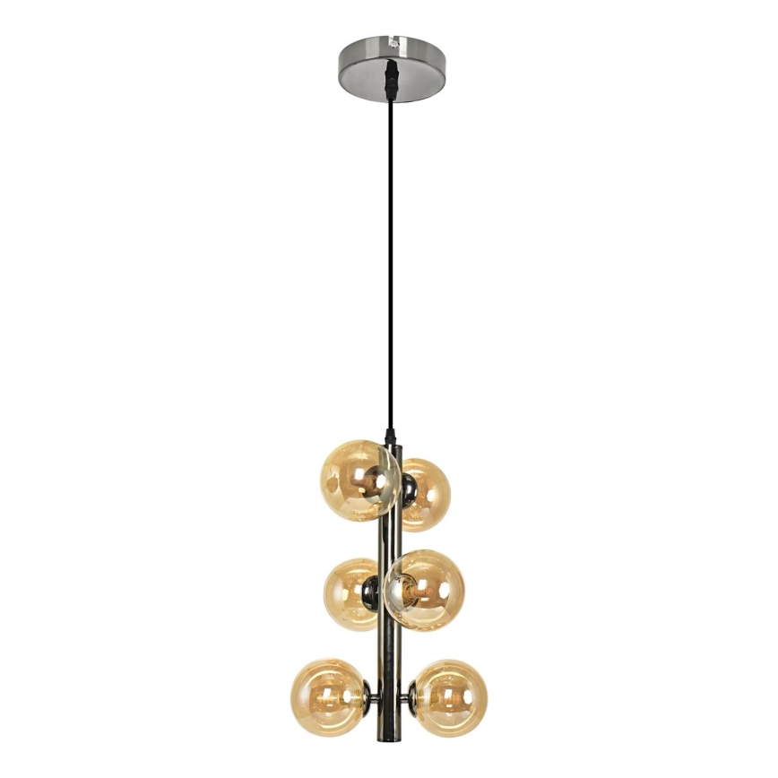 Brilagi - LED Chandelier on a string MILLA 6xG9/3W/230V shiny chrome/gold