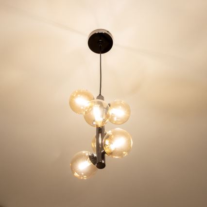Brilagi - LED Chandelier on a string MILLA 6xG9/3W/230V shiny chrome/gold