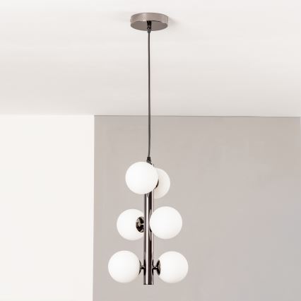 Brilagi - LED Chandelier on a string MILLA 6xG9/3W/230V shiny chrome/white