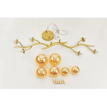 Brilagi - LED Chandelier on a string MISTEL 6xG9/3W/230V gold