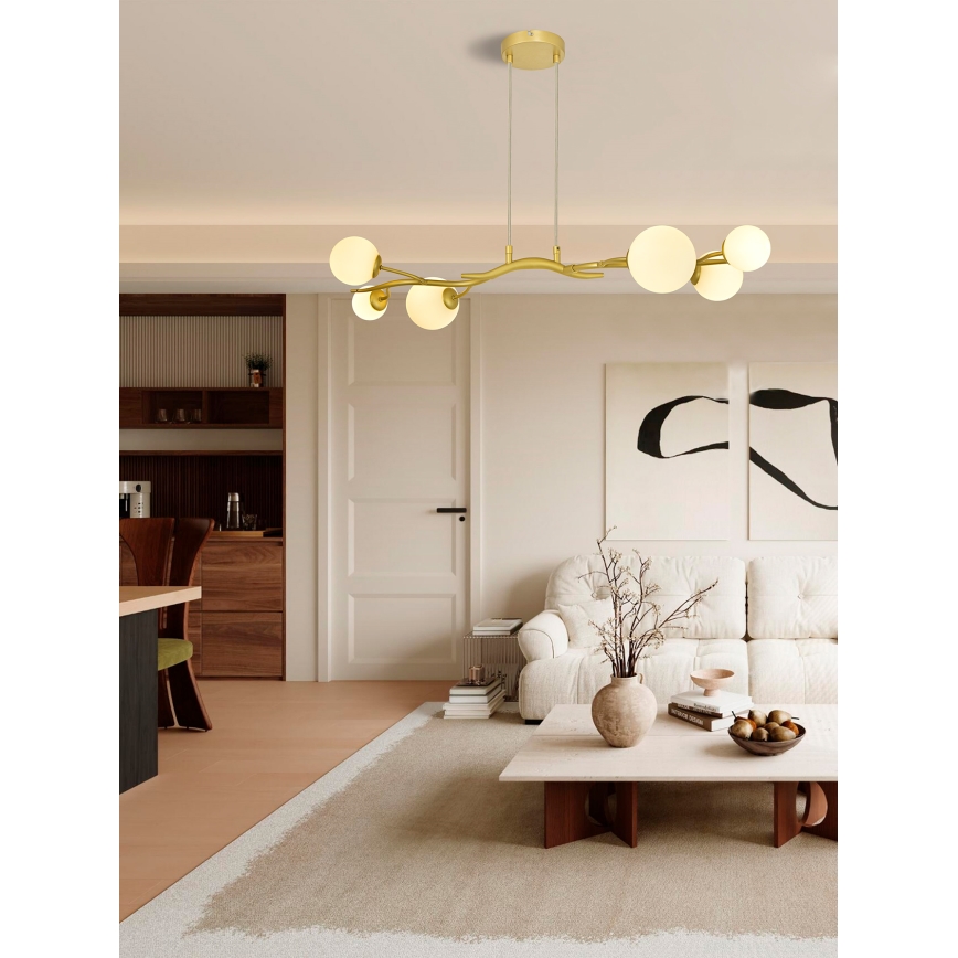 Brilagi - LED Chandelier on a string MISTEL 6xG9/3W/230V gold/white