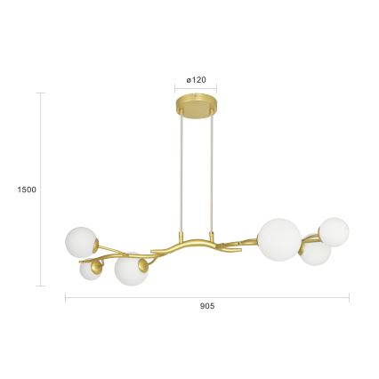 Brilagi - LED Chandelier on a string MISTEL 6xG9/3W/230V gold/white