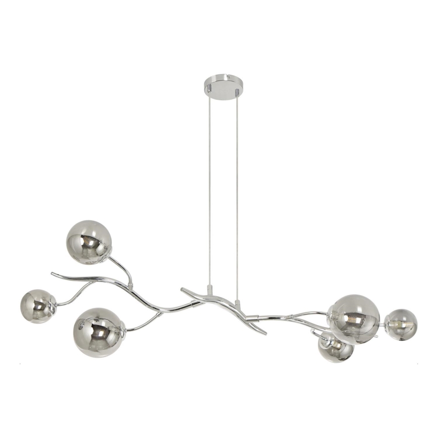 Brilagi - LED Chandelier on a string MISTEL 6xG9/3W/230V shiny chrome/smoky