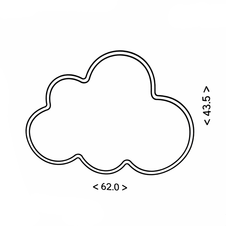 Brilagi - LED Children's Ceiling Light CLOUD LED/54W/230V White