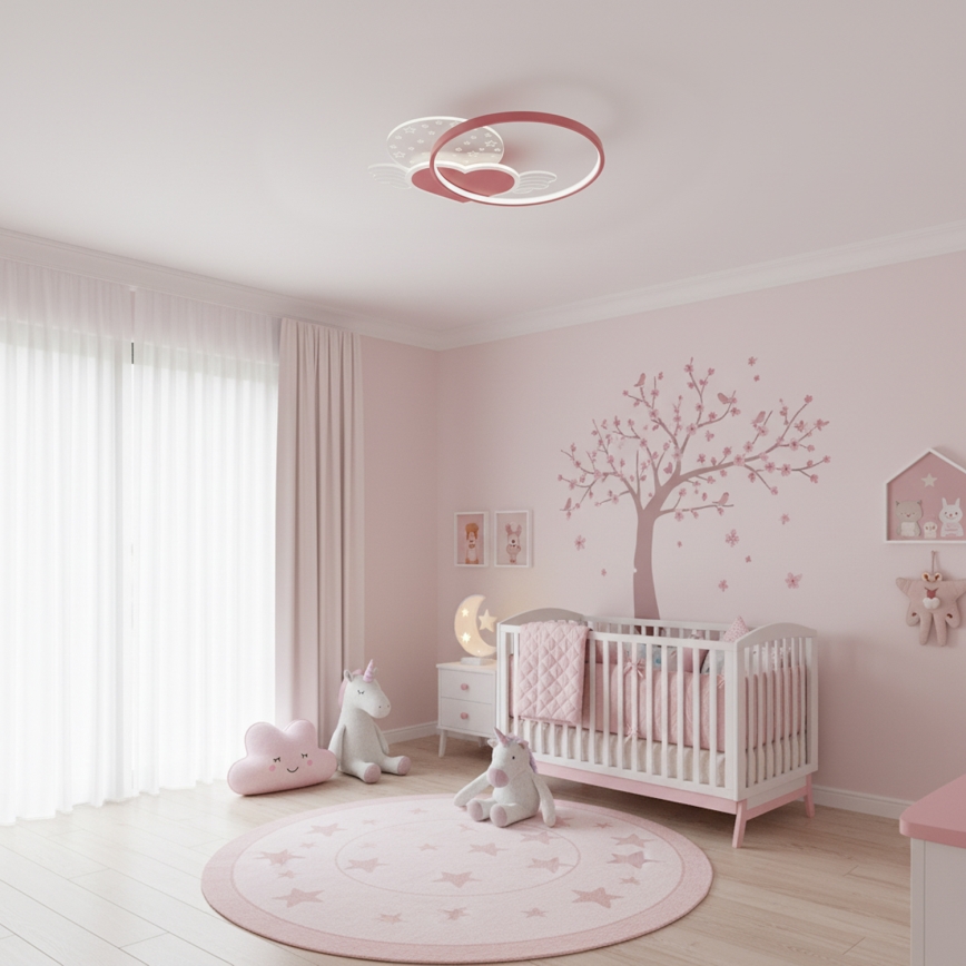 Brilagi - LED Children's Ceiling Light LOVE LED/48W/230V 3000/4500/6000K pink