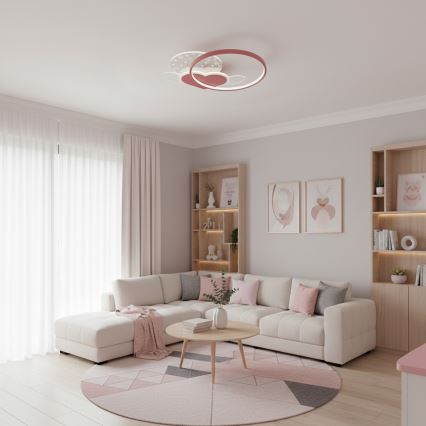 Brilagi - LED Children's Ceiling Light LOVE LED/48W/230V 3000/4500/6000K pink