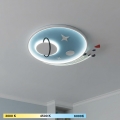 Brilagi -LED Children's Ceiling Light STARSHIP LED/64W/230V 3000/4500K Blue