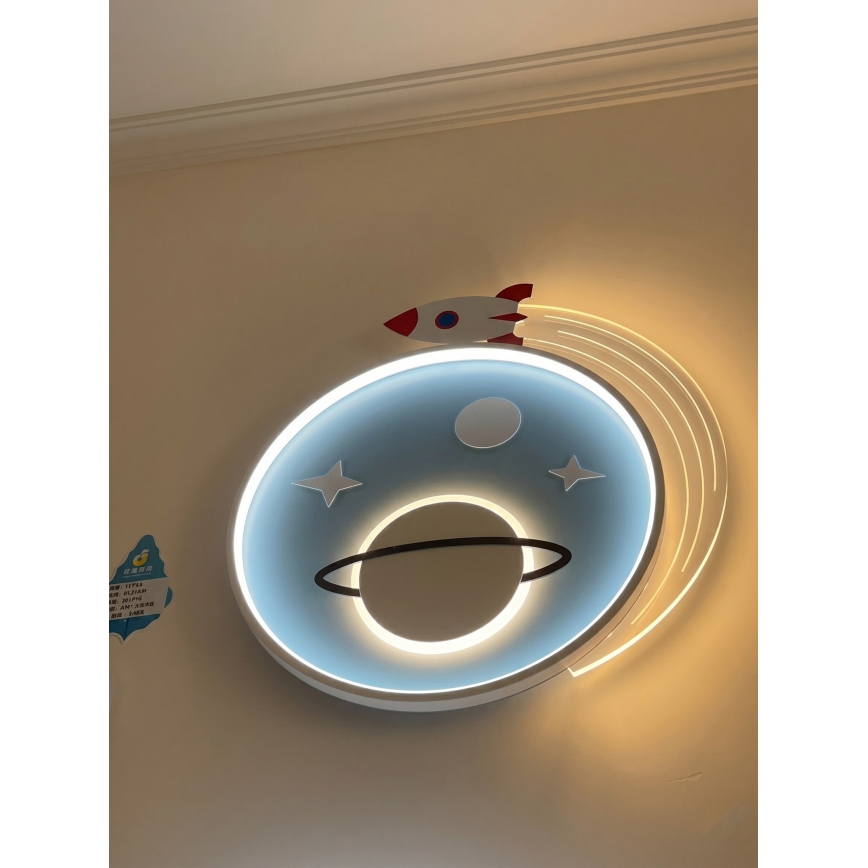 BRILAGI -LED Children's Ceiling Light STARSHIP LED/64W/230V 3000/4500K Blue