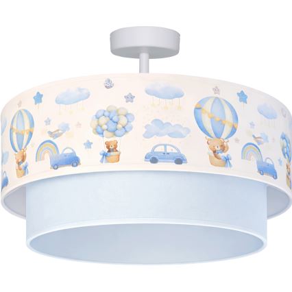 Brilagi - BOBO LED Flush-Mount Children's Ceiling Light 1×E27 / 10W / 230V, Ø 40 cm, cream/blue/teddy bears