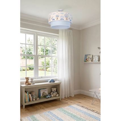 Brilagi - BOBO LED Flush-Mount Children's Ceiling Light 1×E27 / 10W / 230V, Ø 40 cm, cream/blue/teddy bears